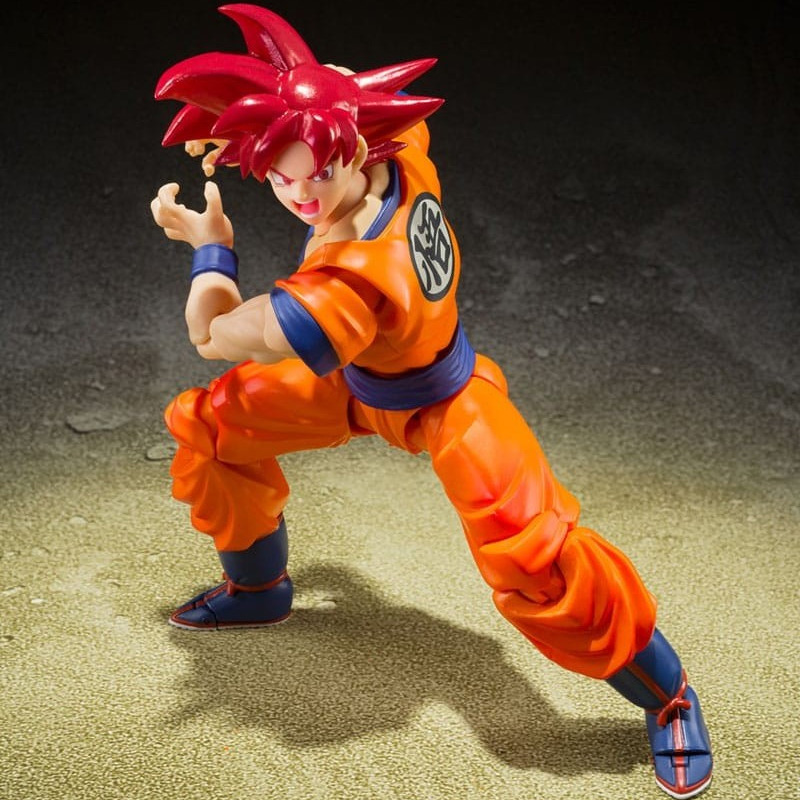 DBZ Super Sh Figuarts Super Saiyan God Son Goku God Of Virtue 14cm 